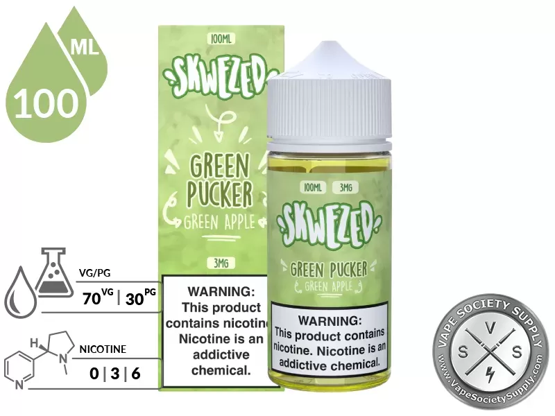 Green Apple SKWEZED 100ml - Image 2