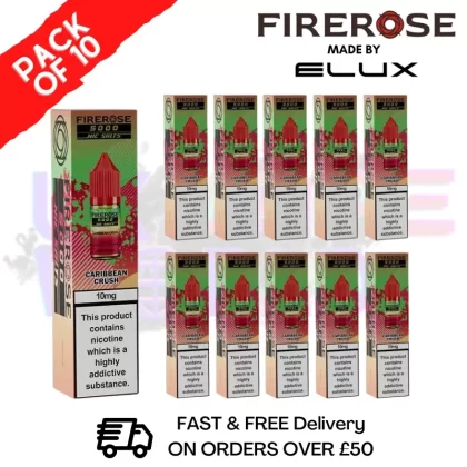 Caribbean Crush Firerose 5000 Nic Salt Box Of 10