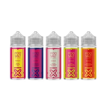 Pod Salt Nexus 100ml Shortfill E-Liquids - Strawberry Banana Rhubarb