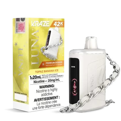 Kraze Luna 42K Topaz Banana Ice Disposable Vape