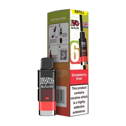 Strawberry Kiwi IVG SAVR Refill Pack - 20mg - Vape Product (B28878)