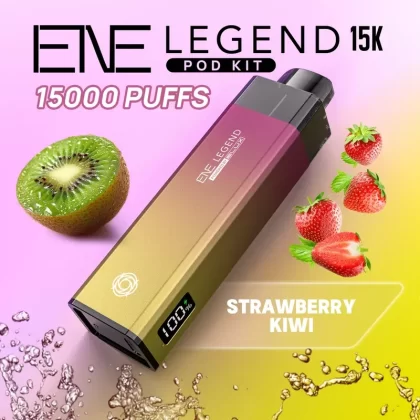 Strawberry Kiwi Elux Legend 15K Puff Prefilled Pod Kit – £6.89