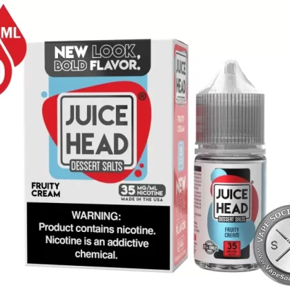 Fruity Cream Juice Head Dessert Salts 30ml - Vape Product, Vape Product