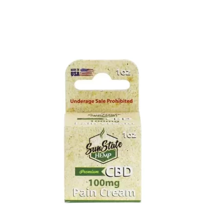 SunState Hemp CBD 1oz Pain Cream 100mg - Ilovevapour