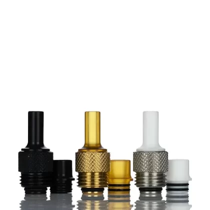 VaporDNA Knurled Integrated Fast Nut 510 Adapter and Drip Tip Set - Vapordna