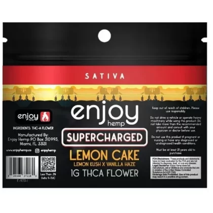 Enjoy Hemp 1g THCA Flower – Lemon Cake for Supercharged - Ejuicewarehouse