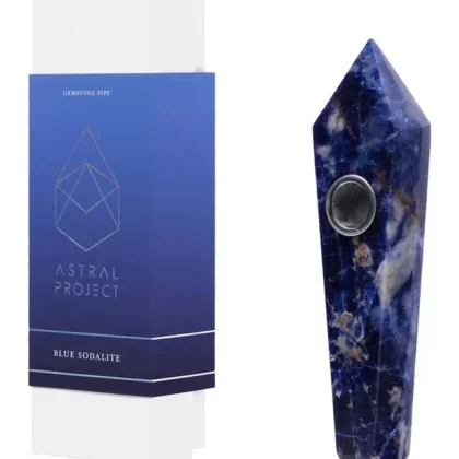 Gemstone Jewel Pipe – Blue Sodalite - Ejuicewarehouse