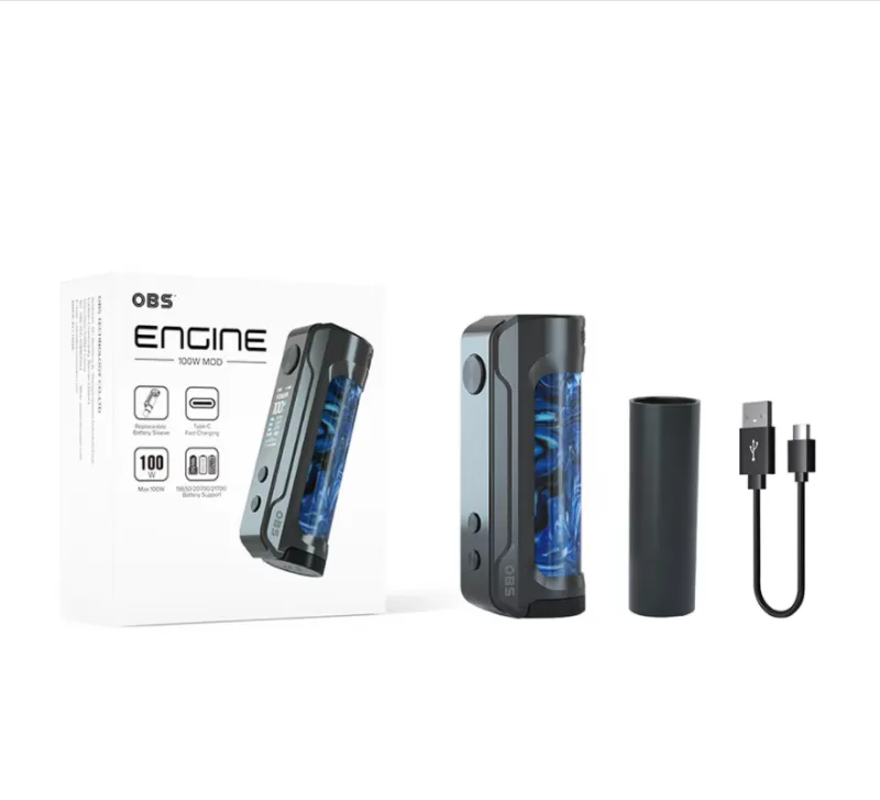 OBS ENGINE Box Mod 100W - Gunmetal Ink Black - Image 3
