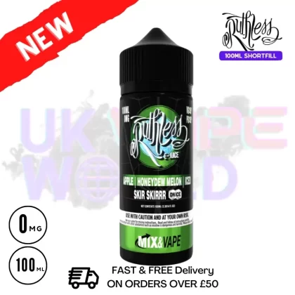 Skir Skirr On ICE Ruthless 100ml shortfill e liquid – £7.99