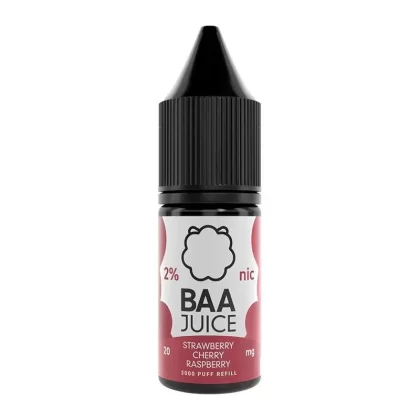 Strawberry Cherry Raspberry By Baa Juice 10ml Nic Salt - Nicotine Strength#5mg (Salt)>10mg (Salt)>20mg (Salt)