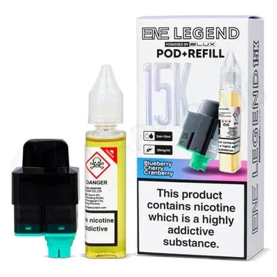 Blueberry Cherry Cranberry Elux ENE Legend 15K Refill Pod
