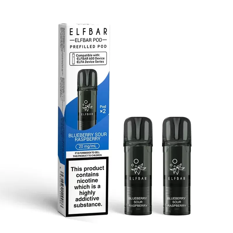 Blueberry Sour Raspberry Elf Bar 600 Prefilled Pods – Single, 5 or 10 packs
