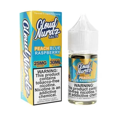 Peach Blue Razz Cloud Nurdz TFN Salts 30mL
