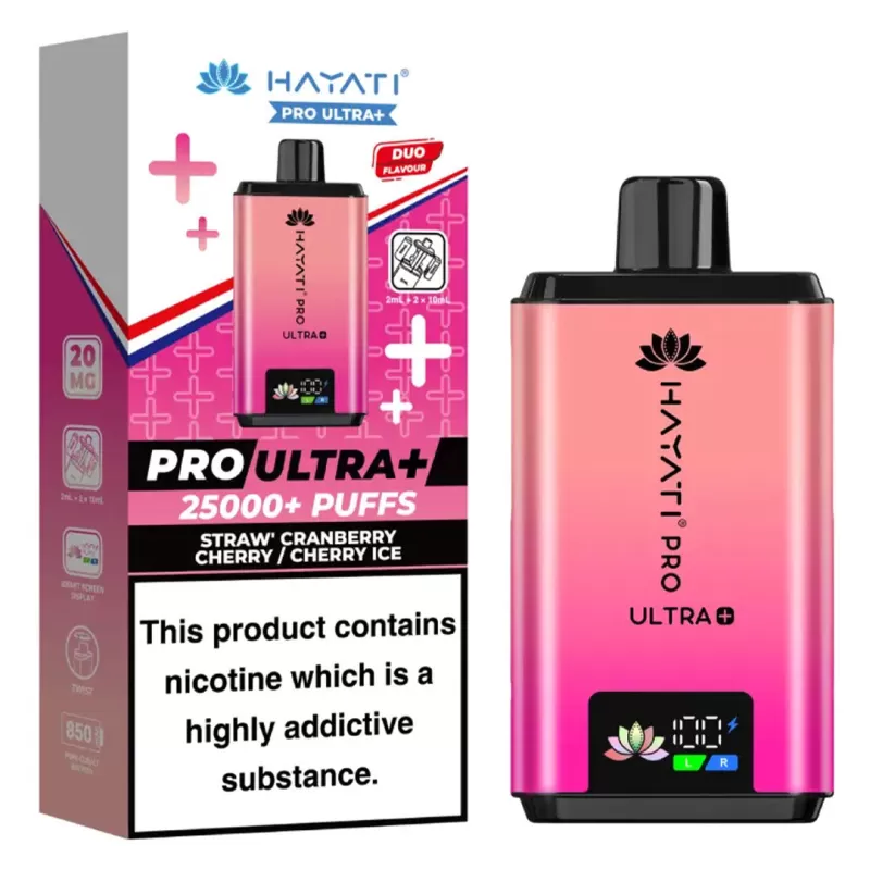 Hayati Pro Ultra Plus 25K Prefilled KIT - Blueberry Raspberry + Blueberry Raspberry Cherry - Image 2