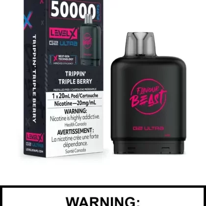 Trippin Triple Berry Flavour Beast Level X Ultra Pods