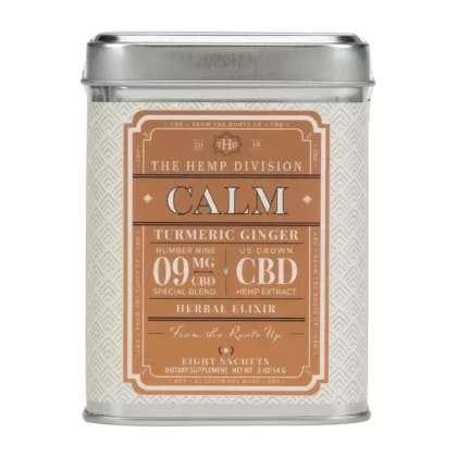 The Hemp Division Calm 8 Sachets – Turmeric Ginger – 9 MG CBD