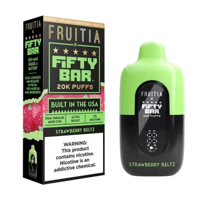 Fruitia Strawberry Beltz by Fifty Bar 20K - Eliquidsupply
