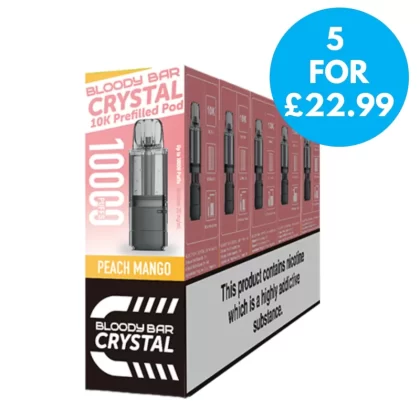 Box of 5 – 20mg Bloody Mary Bar Crystal 10k Prefilled Pod - Vape Co