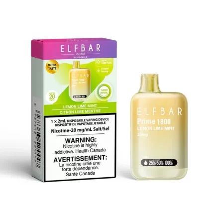 Elf Bar Disposable Vape – 1800 Puffs – Lemon Lime Mint