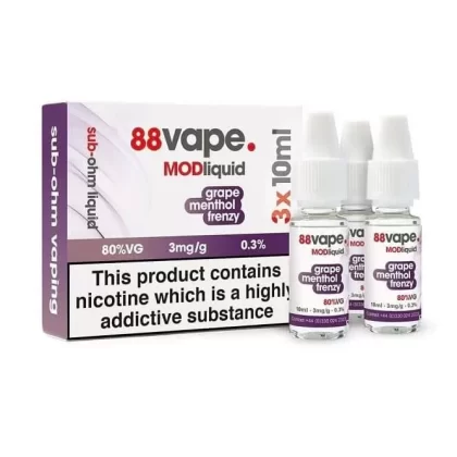 Grape Menthol MOD E-Liquid by 88vape (3 x 10ml) - Vapekit Co
