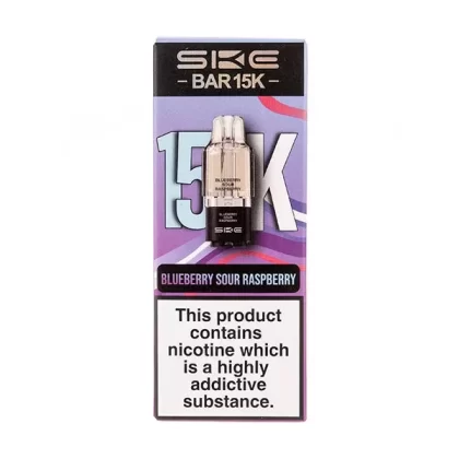 Blueberry Sour Raspberry Bar 15K Prefilled Pod + Refill by SKE