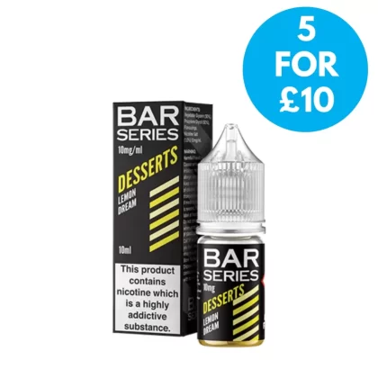 5mg (0.5%) Bar Series Nic Salt Desserts Range 10ml - Vape Co