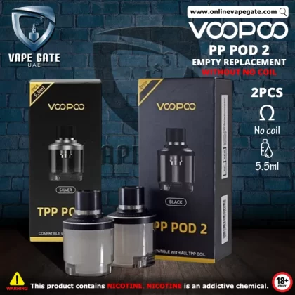 VOOPOO TPP POD 2 EMPTY REPLACEMENT POD - Silver