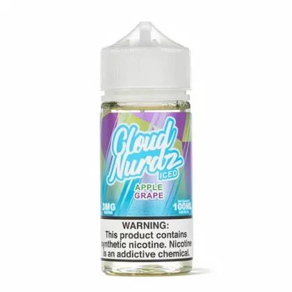 Cloud Nurdz Iced Apple Grape Menthol E-Juice 100mL