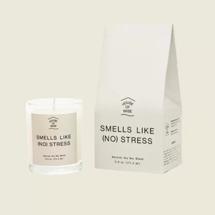 House of Wise Smells Like (NO) Stress Candle (5.8oz) - Vape Store