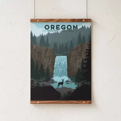 GoldLeaf Oregon Cannabis Travel Art Print