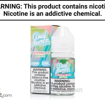 WATERMELON APPLE ICED BY CLOUD NURDZ SALT TFN 30ML - Vapejuice
