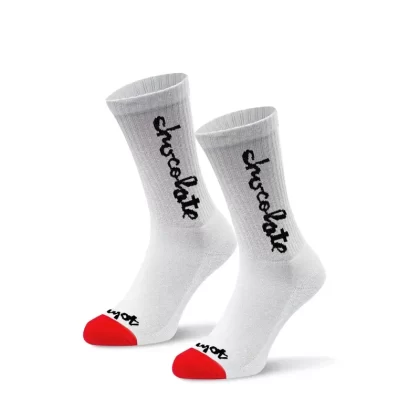 Chocolate X RYOT Stash Socks White (with interior pocket) - Vape Store