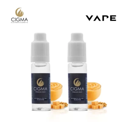 Cigma e-Liquid – Butterscotch 0mg 10ml Bottle x 2 Pack | Cigee