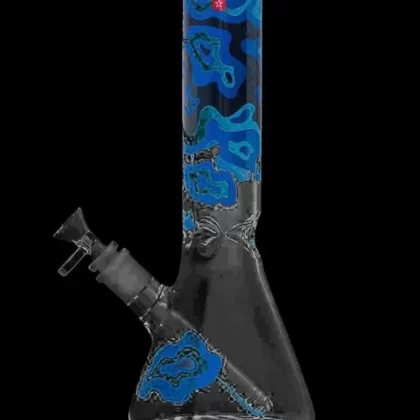 Famous Brandz “Fabric” Designed Glass Beaker Bong