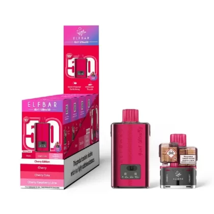 Elf Bar 4in1 Ultra 50 Prefilled Pod Kit Cherry Edition - Strength#20mg (E314C3)