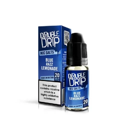 Double Drip Nic Salt E-Liquid Blue Razz Lemonade - Nicotine Strength#20mg>10mg (B00A9B)