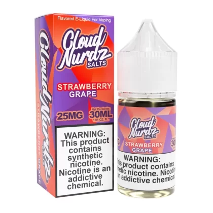 Grape Strawberry 30ml Synthetic Nic Salt Vape Juice – Cloud Nurdz - Eightvape