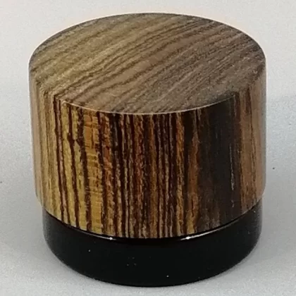 5ml Black Glass Container with Bocote Top by PhattPiggie