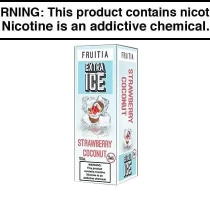 STRAWBERRY COCONUT BY FRUITIA EXTRA ICE 100ML - Vapejuice