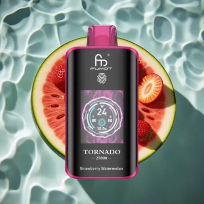 Fumot Tornado 25000 Puffs Strawberry Watermelon Disposable Vape with HD Screen & Type-C Charging - Bangvapeaustralia