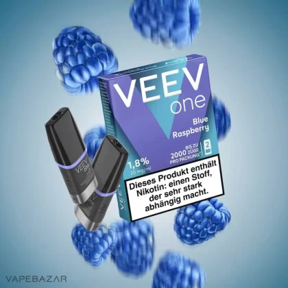 Veev One Pods – Blue Raspberry (2er Pack) - Veev / ca. 2000 insgesamt / 20mg/ml
