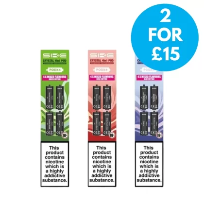 SKE Crystal (2%) 4in1 Pre-filled Vape Pods – Pack of 4