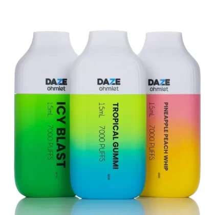 7 Daze Ohmlet 7000 Puffs Rechargeable Disposable Vape - 15ML (DISCONTINUED) - Tobacco