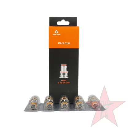Geekvape P Series Replacement Coils – 5 Pack - 0.2ohm P Mesh Coil (60-70W), 0.4ohm P Mesh Coil (50-60W)