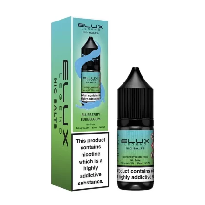 BLUEBERRY BUBBLEGUM NIC SALT E-LIQUID BY ELUX LEGEND - Nicotine Strength#10mg/ml>20mg/ml