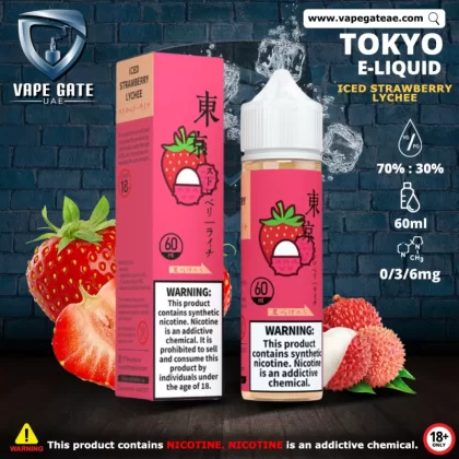 Tokyo Iced Strawberry Lychee E Liquid - 0 mg / 60 ml