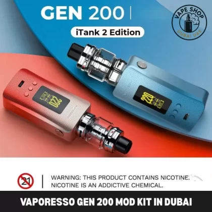 VAPORESSO GEN 200 Mod Kit in Dubai - Dark Black, Light Silver (22F9BB)