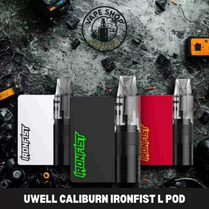 UWELL Caliburn Ironfist L Pod System Kit In UAE - CORAL RED, MATTE BLACK (4A59E5)