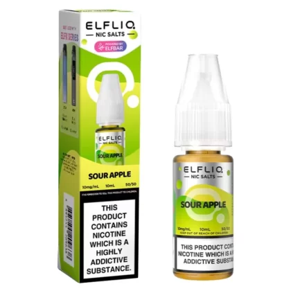 Sour Apple Nic Salt E-Liquid by Elf Bar Elfliq (10ml) - 20mg