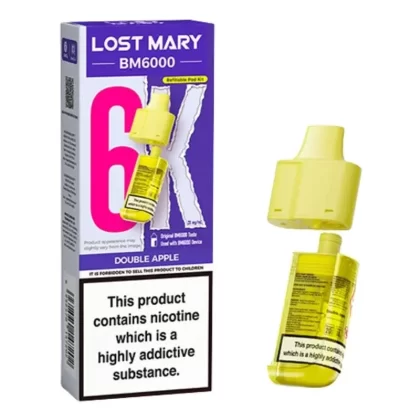 Double Apple BM6000 Prefilled Pods by Lost Mary (2ml + 10ml) - Vape Product